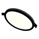 Įleidžiama LED panelė TOPE SPLIT, IP44, 3000 K, 1168 lm, 16 W, juodos sp., Ø15 cm