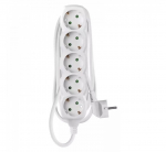 Ilgiklis 5 vietų, 5m, 3x 1.5, su įžeminimu, baltas