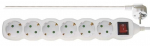 Ilgiklis EMOS, 6 lizdai, 10A, 2 m, jungtukas, baltos sp.