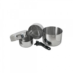 Indų rinkinys BasicNature Stainless Steel Biwak 3