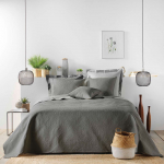 Iš mikropluošto lovatiesė pilkos spalvos 220x240 cm Romane – douceur d'intérieur