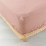 Iš muslino paklodė rožinės spalvos su guma 140x190 cm Angelia – douceur d'intérieur