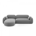Iš velveto kampinė sofa šviesiai pilkos spalvos (su kairiuoju kampu) Audrey – Interieurs 86