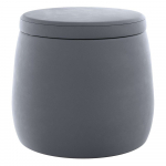 Iš velveto vaikiškas pufas pilkos spalvos Posh Velvet – Yellow Tipi