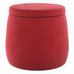 Iš velveto vaikiškas pufas raudonos spalvos Posh Velvet – Yellow Tipi