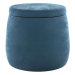 Iš velveto vaikiškas pufas tamsiai mėlynos spalvos Posh Velvet – Yellow Tipi