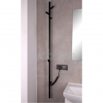 Juoda elektrinė rankšluosčių kabykla WOBBEE BURTON BLACK su laikmačiu