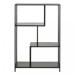 Juoda knygų spinta Acton Seaford, aukštis 114 cm