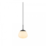 Juodai baltas pakabinamas šviestuvas su stikliniu gaubtu ø 18 cm Rise - Markslöjd