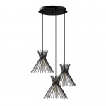 Juodas pakabinamas šviestuvas Opviq lights Kirpi