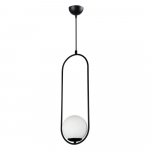 Juodas pakabinamas šviestuvas Squid Lighting Arch, aukštis 146 cm