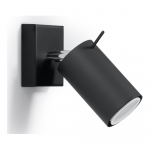 Juodas sieninis šviestuvas Sollux Etna