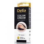 Juodi antakių dažai DELIA COSMETICS COLOR CREAM, 15 ml, 1.0 juoda spalva