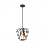 Juodo metalo pakabinamas šviestuvas ø 35 cm Jonas - Candellux Lighting