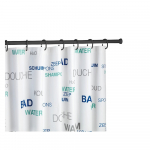 Juodos spalvos teleskopinis strypas, skirtas dušo užuolaidoms Wenko, 110-185 cm ilgio