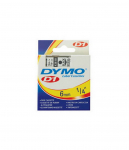 Juostelė DYMO D1, 6 mm, JUODAS šriftas/BALTA juost