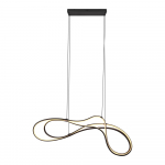 Kabantis šviestuvas juodos spalvos LED su metaliniu gaubtu Nala – Trio Select