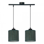 Kabantis šviestuvas tamsiai žalios spalvos ø 15 cm su tekstiliniu gaubtu Patti – Candellux Lighting