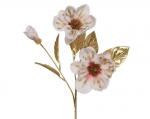 Kalėdinė dekoracija MAGNOLIA, rožinės/ auksinės sp., 20 x 10 x 70 cm
