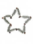 Kalėdinė durų dekoracija SNOWY STAR, 10 LED, 22x22 cm