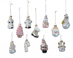 Kalėdinis eglės žaisliukas DECORIS Balloon Figures, 8 rūšys, 4,8 x 4 x 7 cm, 1 vnt