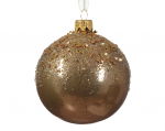 Kalėdinis eglės žaisliukas DECORIS Balloon Sparkle, rudos sp., 8 cm, 1 vnt
