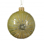 Kalėdinis eglės žaisliukas DECORIS Balloon Star Burst, pistacijų sp., 8 cm, 1 vnt