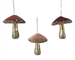 Kalėdinis eglės žaisliukas DECORIS Forest Mushroom, 3 rūšys, 10 x 10 x 12 cm, 1 vnt