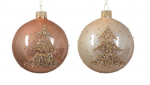 Kalėdinis eglės žaisliukas DECORIS Sparkling Tree, 2 rūšys, 8 cm, 1 vnt