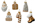 Kalėdinis eglės žaisliukas DECORIS Xmas On The Stage Figures, 6 rūšys, 4,3x3,8x6,3cm, 1vnt