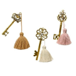 Kalėdinis eglės žaisliukas DECORIS Xmas On The Stage Key, 3 rūšys, 0,5 x 3,5 x 10 cm, 1vnt