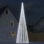 Kalėdų eglutė ant vėliavos stiebo, 800cm, 3000 šaltų LED