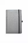 Kalendorius - užrašinė  UNIVERSAL BLACK EDITION, PU, A5, be datų, sidabrinė
