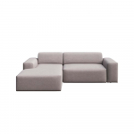 Kampinė sofa pilkos spalvos (su kairiuoju kampu) Fluvio – MESONICA
