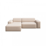 Kampinė sofa smėlio spalvos (su kairiuoju kampu) Fluvio – MESONICA