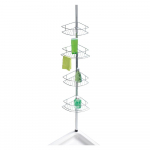 Kampinė vonios lentyna iš nerūdijnačio plieno blizgios sidabrinės spalvos Dolcedo – Wenko