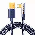 Kampinis kabelis su USB-A / "Lightning" / 1,2 m "Joyroom" S-UL012A6 (mėlynas)