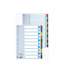 Kartoniniai spalvoti skiriamieji lapai ESSELTE, 1-12, A4