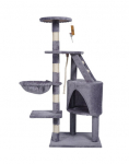 KATIDO Aukštas kačių draskymo stovas 118 cm pilkai mėlynas
