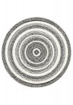 Kilimas RITUAL 15513-699, 160 x 160 cm, juodas/baltas