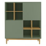 Knygų spinta žalios spalvos 118x138 cm Color Living – Tom Tailor