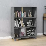 Knygų spintelė HAMAR, tamsiai pilka, 85x35x112cm, pušis
