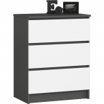 Komoda K60 CLP, pilka/balta