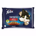 Konservuotas kačių ėdalas FELIX FANTASTIC su mėsa, 400 g
