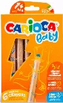 Kreidelės mažyliams CARIOCA Baby 3in1 1+, 6 vnt.