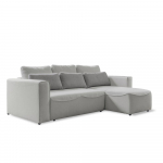 Kreminė kampinė sofa-lova (modulinė) Homely Tommy - Miuform