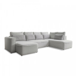 Kreminė kampinė sofa-lova (U formos) Homely Tommy - Miuform