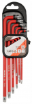 L tipo raktų rinkinys | ilgi | S2 | T-Star su skylutėm (Torx) T10 - T50 | 9 vnt. (YT-0563)