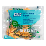 Labai minkšti oranžiniai tarpdančių šepetėliai Tepe su dangteliu 0.45 mm, ISO 1, 25 vnt.