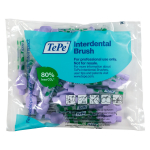 Labai minkšti violetiniai tarpdančių šepetėliai TePe 1.1mm, ISO 6, su dangteliu, 25 vnt.